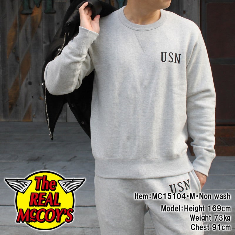 The Real McCoy's グレー Vネックスウェット M REAL McCoyS(リアル