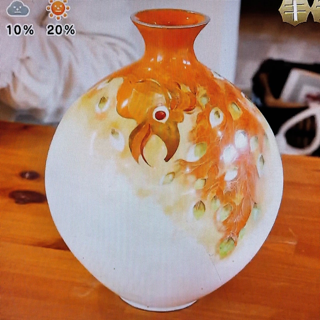 金工師 名人 島倉造 槌目打出 雨垂紋 花瓶 花生 共箱付 茶道具