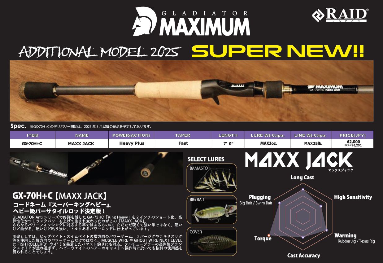 レイドジャパンロッド2025年追加機種 | 石井館長のバス魂