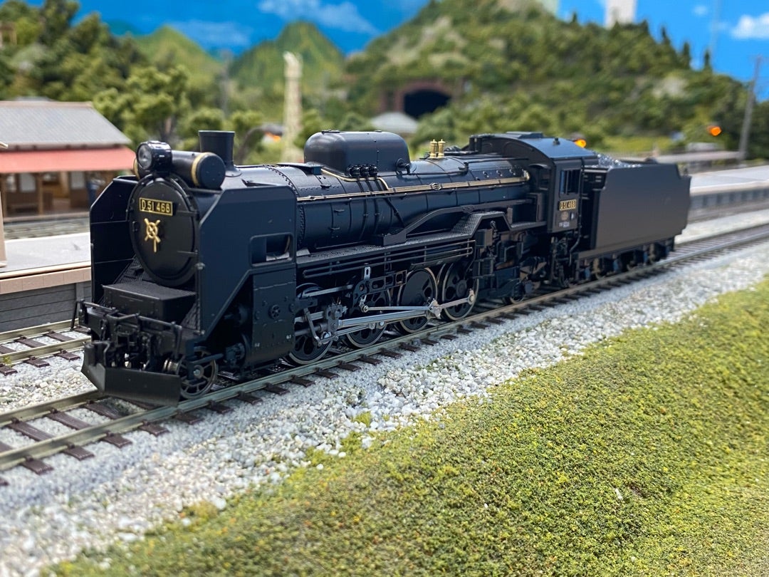 カトーのHOゲージD51蒸気機関車の走行シーンを見れました！(*ﾟ∀ﾟ