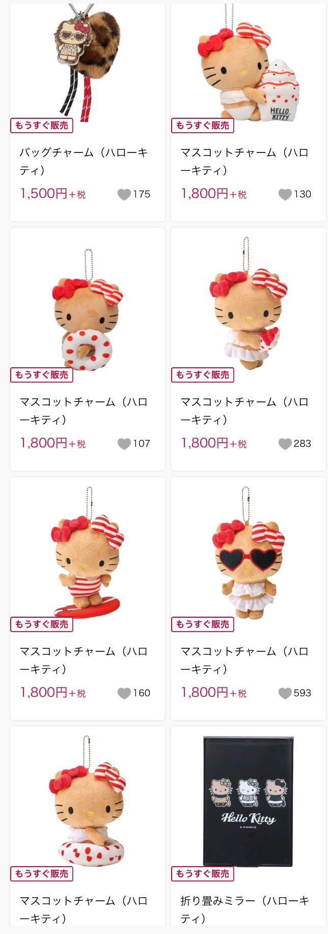 12:00～アベイルオンライン♥日焼けキティ人気とどまらず店舗は撃沈