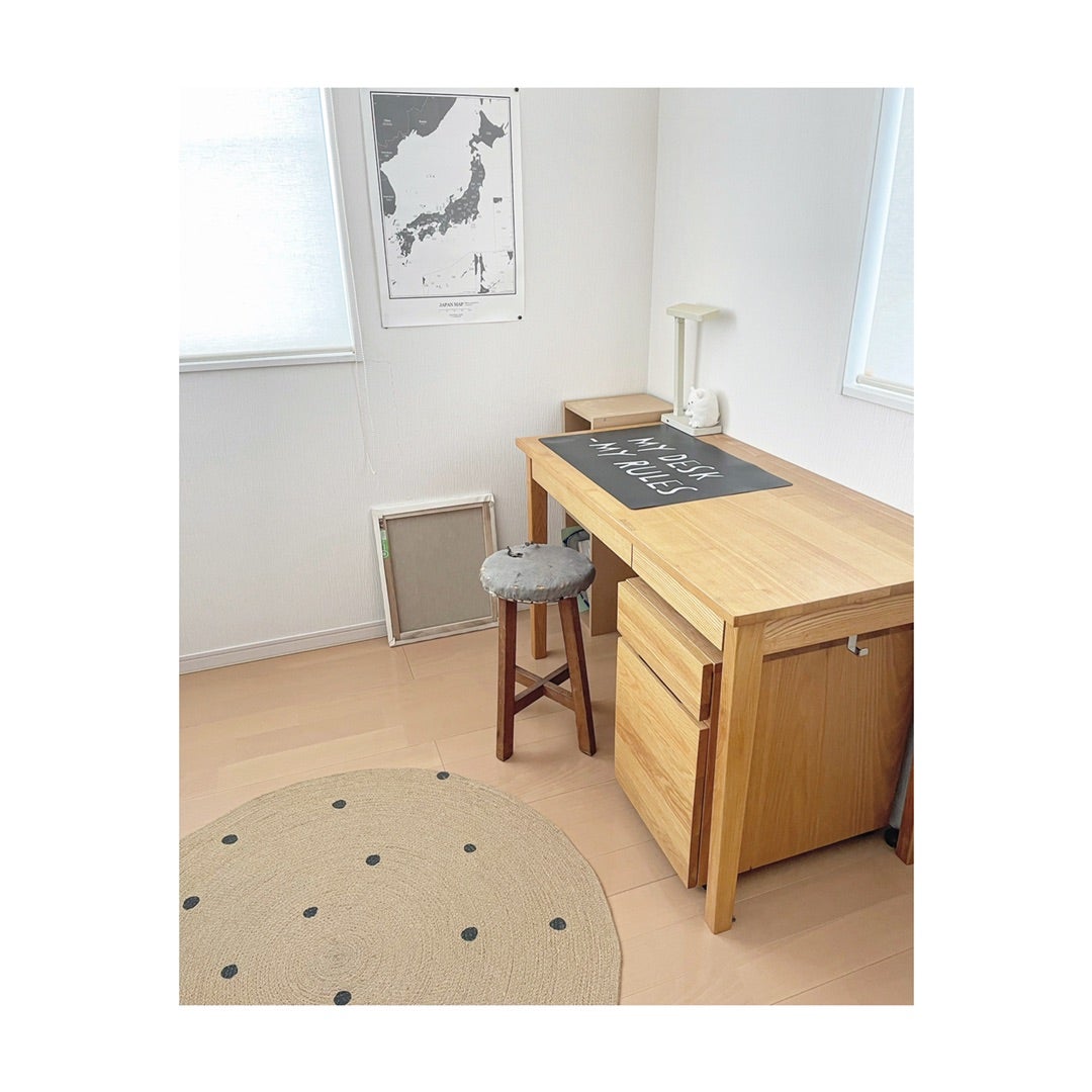 natsu 無印用品 子ども用学習机 オーク材 キャビネット 学習机にも