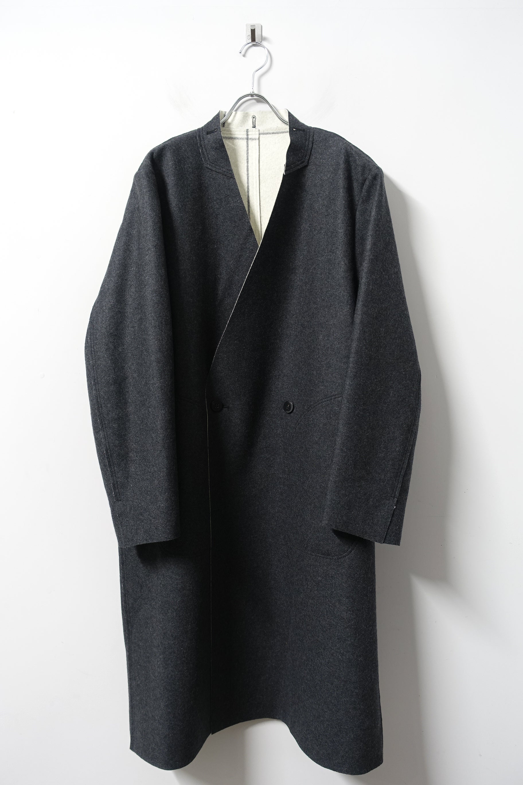 ETHOSENS(エトセンス)/Cut off coat/Charcoal gray 通販 取り扱い