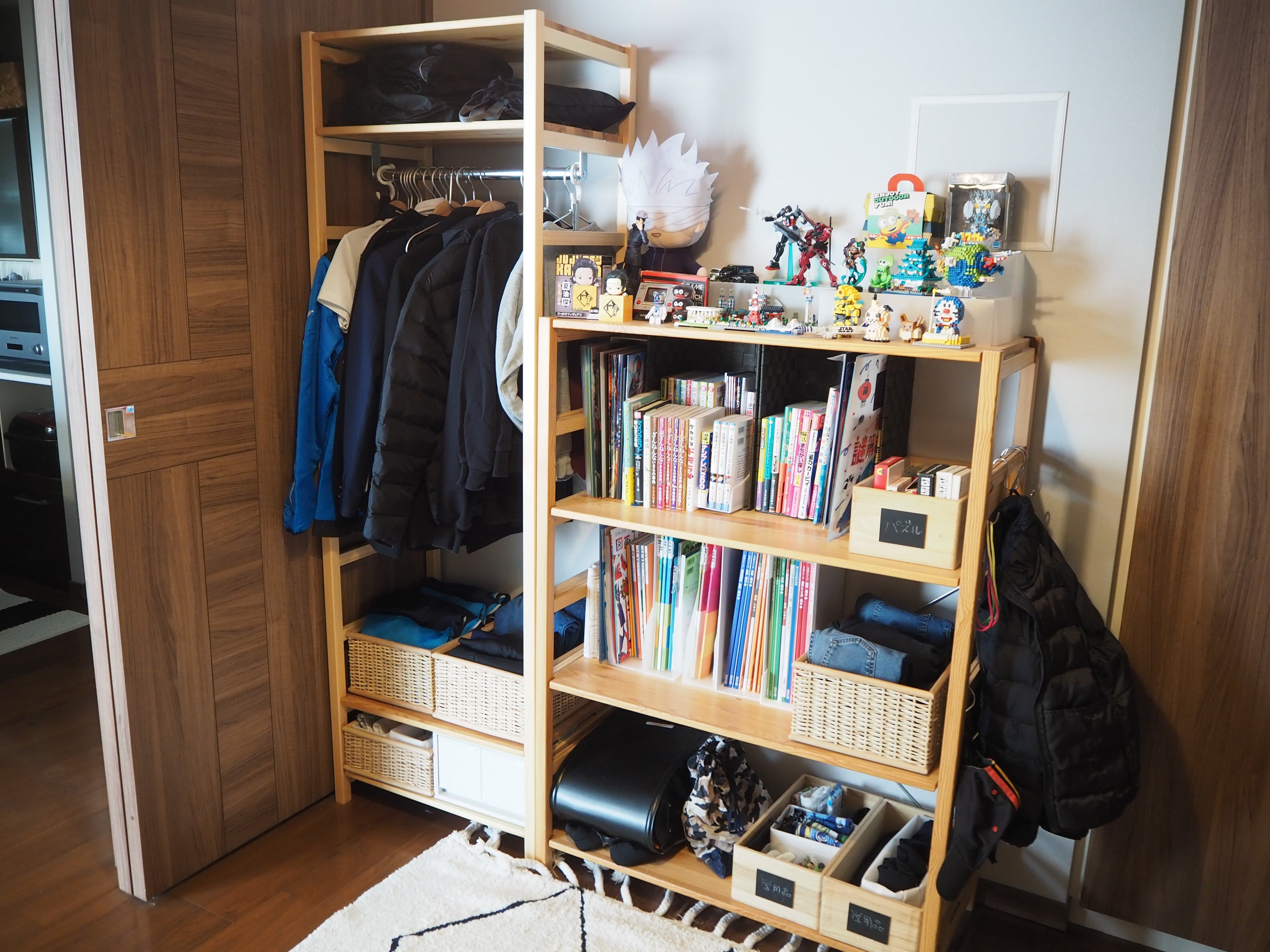 おもちゃ・学用品収納にオススメ！無印良品パイン材ユニットシェルフの