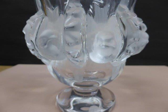 ラリック クリスタル LALIQUE ダンピエール DAMPIERRE 花瓶 花器 小鳥