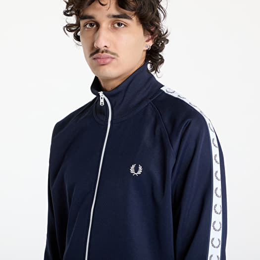 Men's hoodies FRED PERRY Taped Track Jacket Carbon Blue (J4620 885