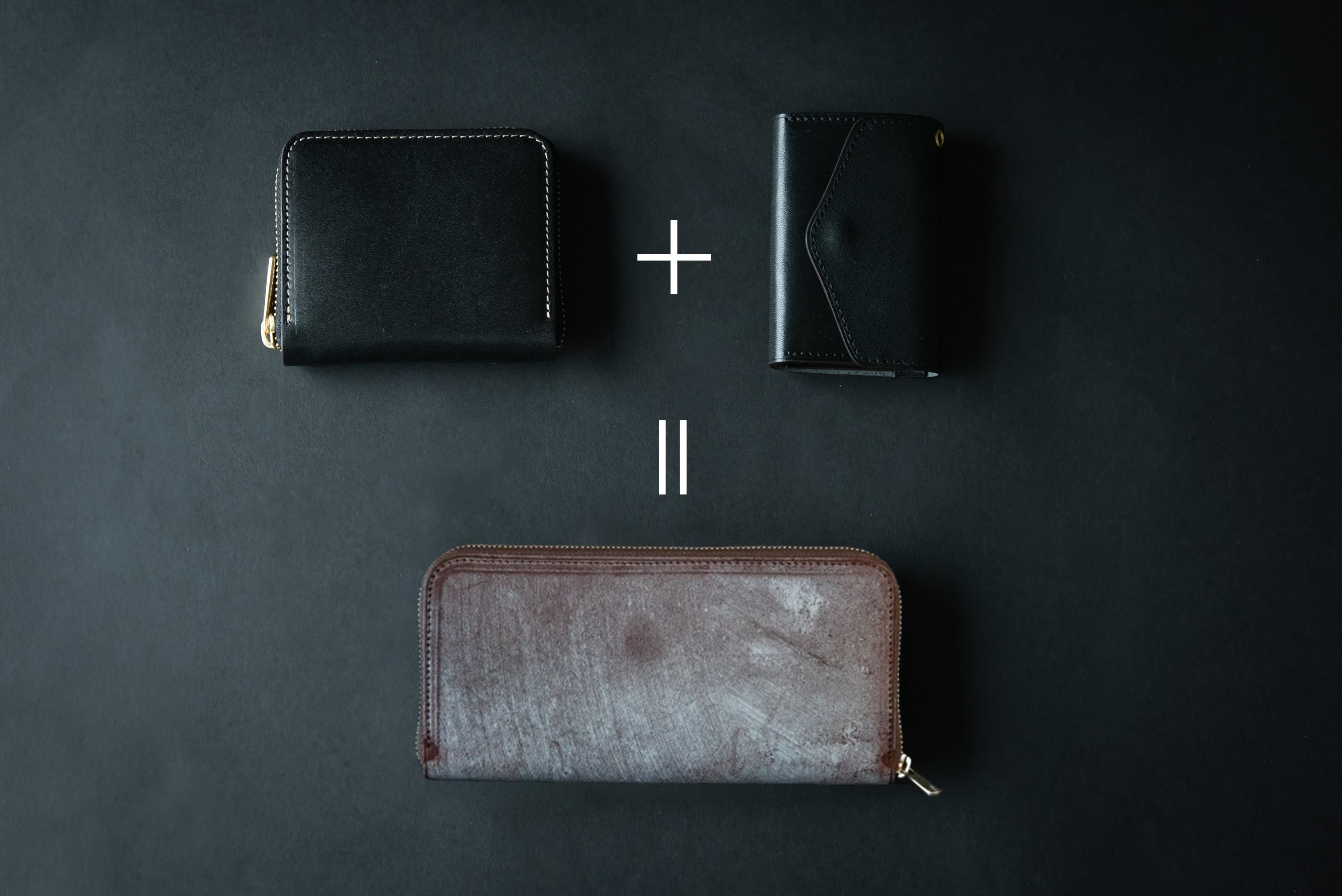 心惹かれる逸品 ベイカー社ブライドルレザーで作る極小長財布