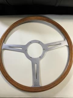 レスレストンウッド アルミ ステアリング 3本スポーク