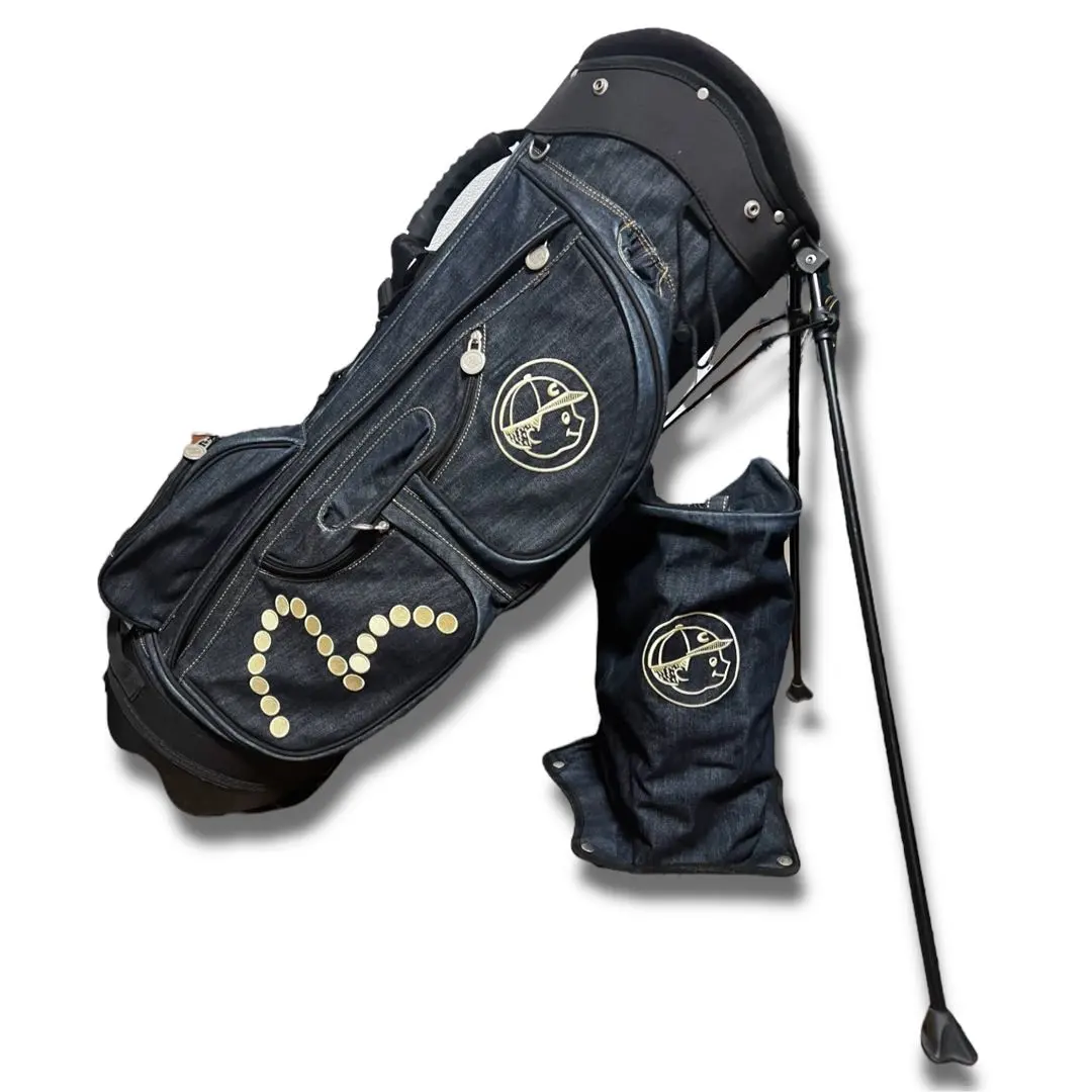 EVISU GOLF デニムキャディーバッグ8分割モデル スタンド機能付き