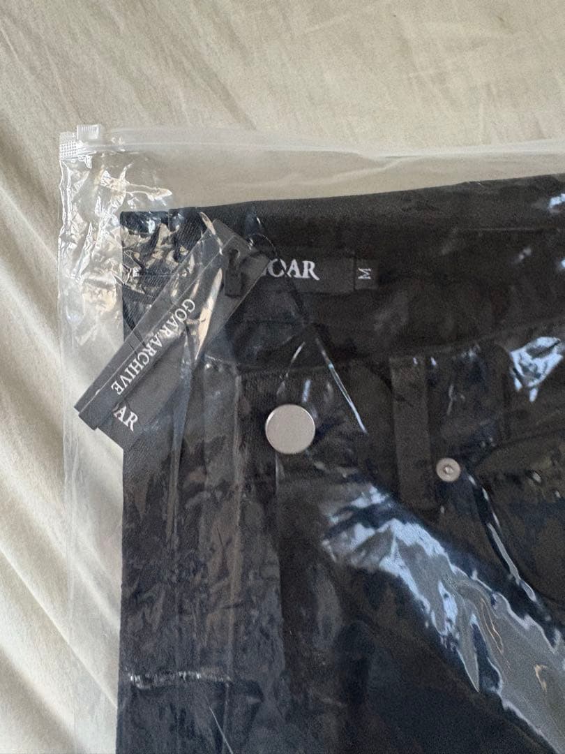 Goar.archive STRAPPED FLARE OIL PANTS M