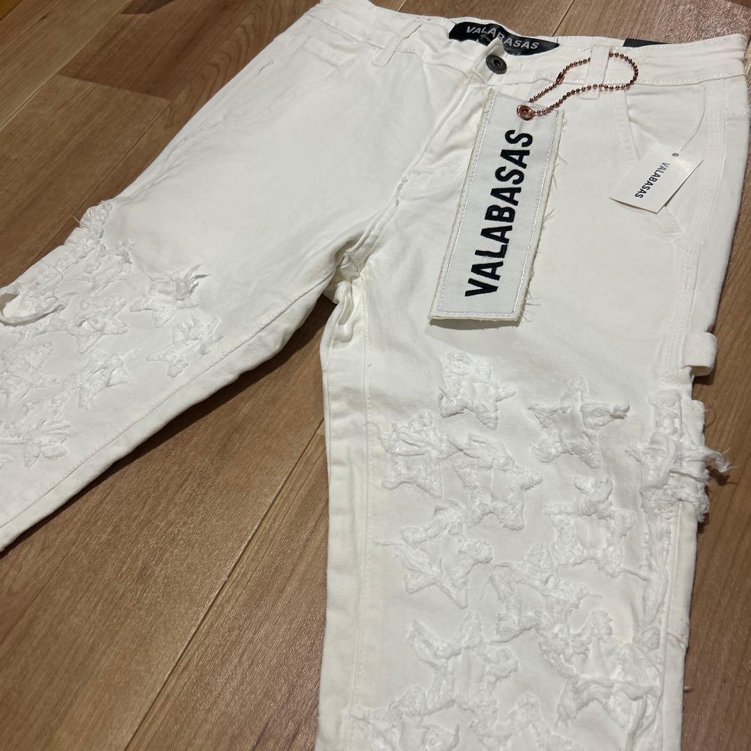 新品未使用】バラバサス ホワイトスターフレアデニム 29 VALABASAS