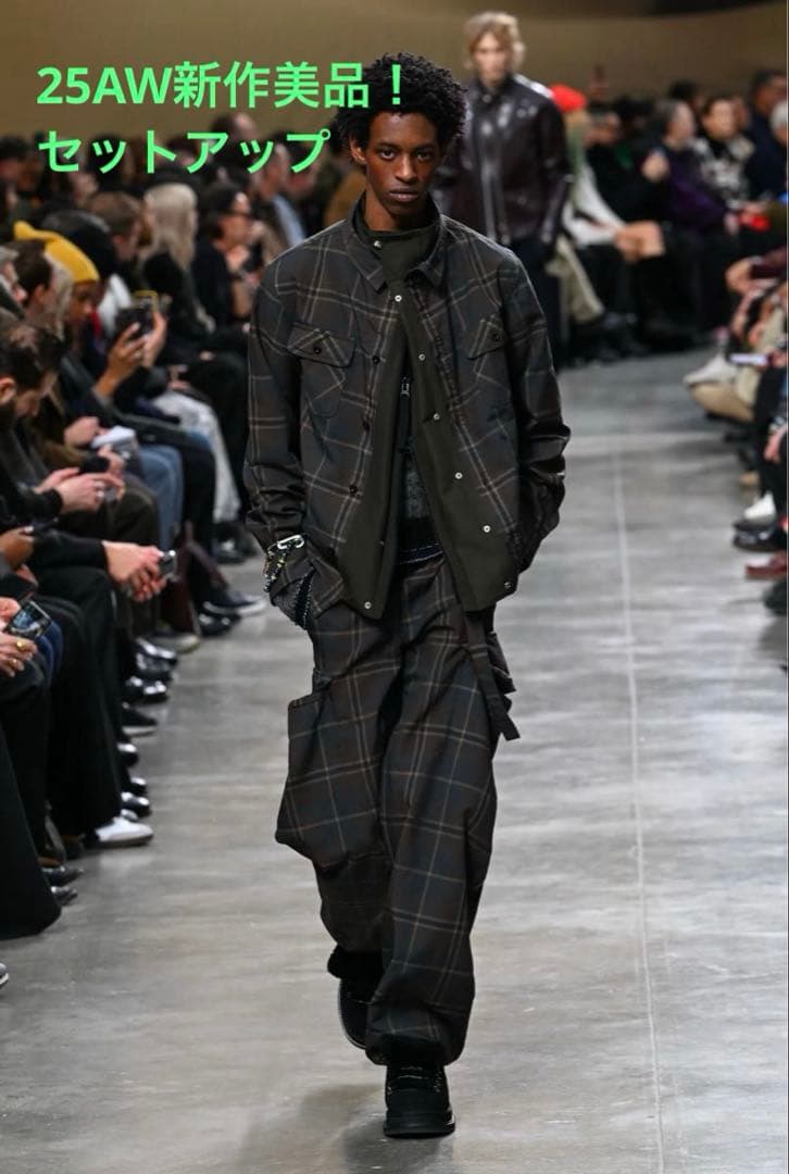 Sacai Plaid Shirts & Pants / 半額以下! sacaiのSSENSE 日本限定 レッド プレイドシャツがセール中
