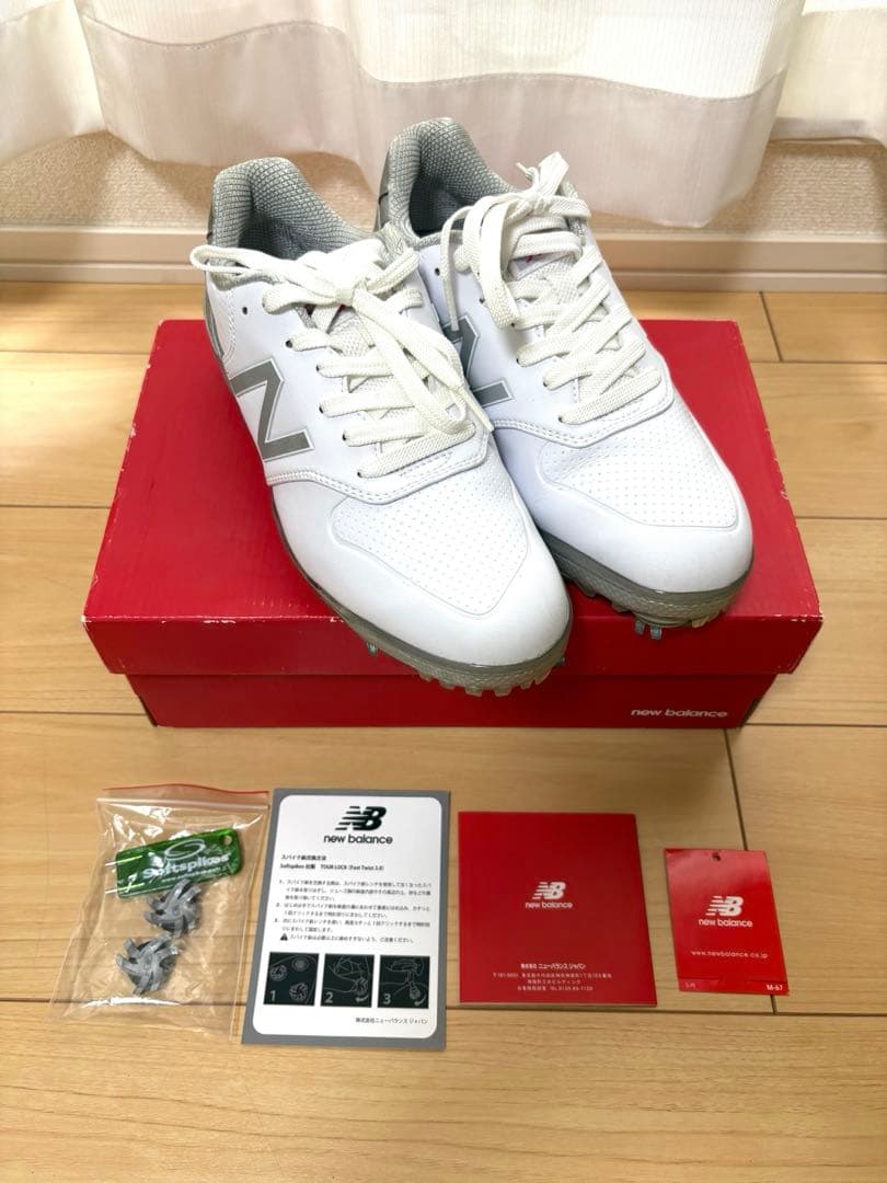 New Balance ゴルフシューズ WG996WS ホワイト 24.5 New Balance（ニューバランス） ゴルフシューズ スパイクレス