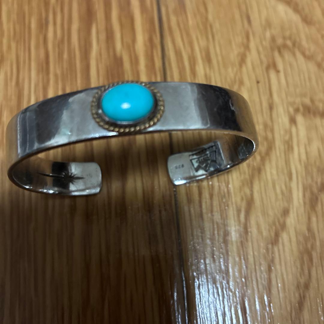 SAADシルバー925 ターコイズ バングル インディアンジュエリー - メルカリ