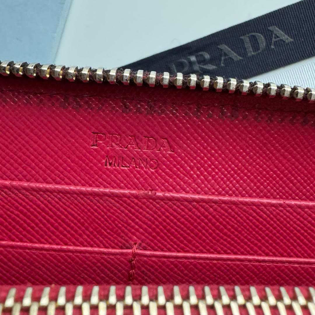 美品】234 PRADA プラダ ラウンドファスナー 長財布