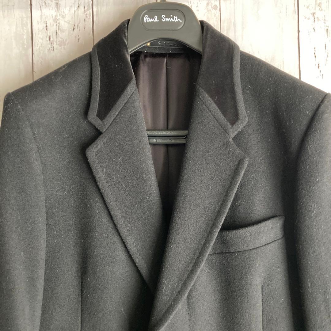 ポールスミス パリコレ チェスターコート ベロア 黒 M - メルカリ