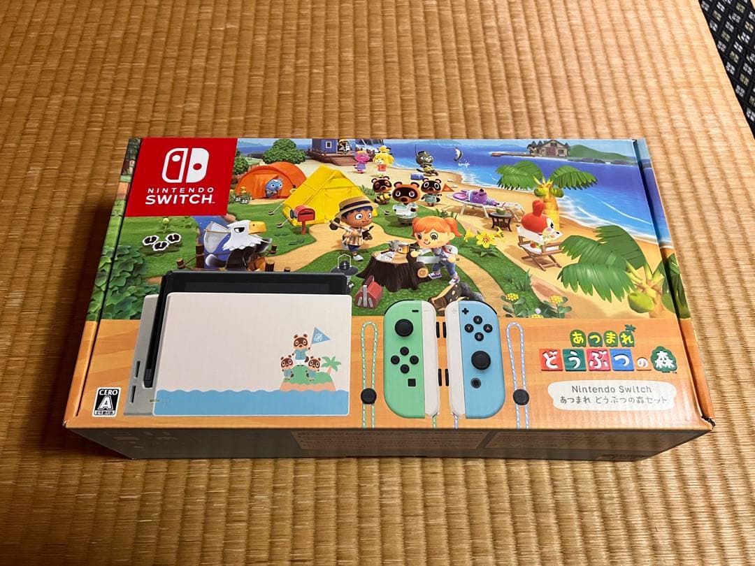 あつ森Nintendo Switch 本体 ホワイト/ミントグリーン マイニンテンドーストア、「あつ森」デザインのSwitchドックとJoy-Con