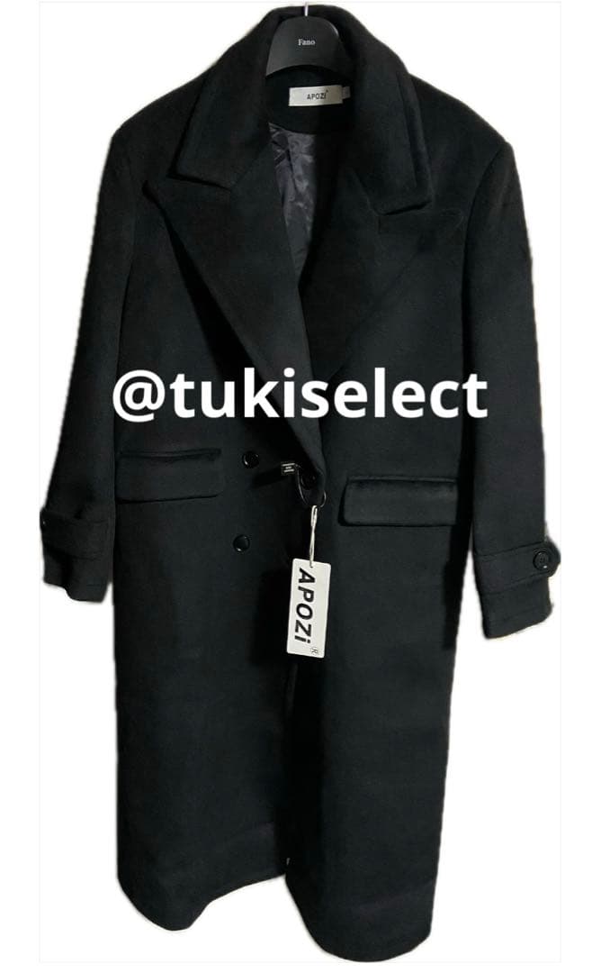 APOZI Collection ダブルスーパーロングコート ブラック - メルカリ