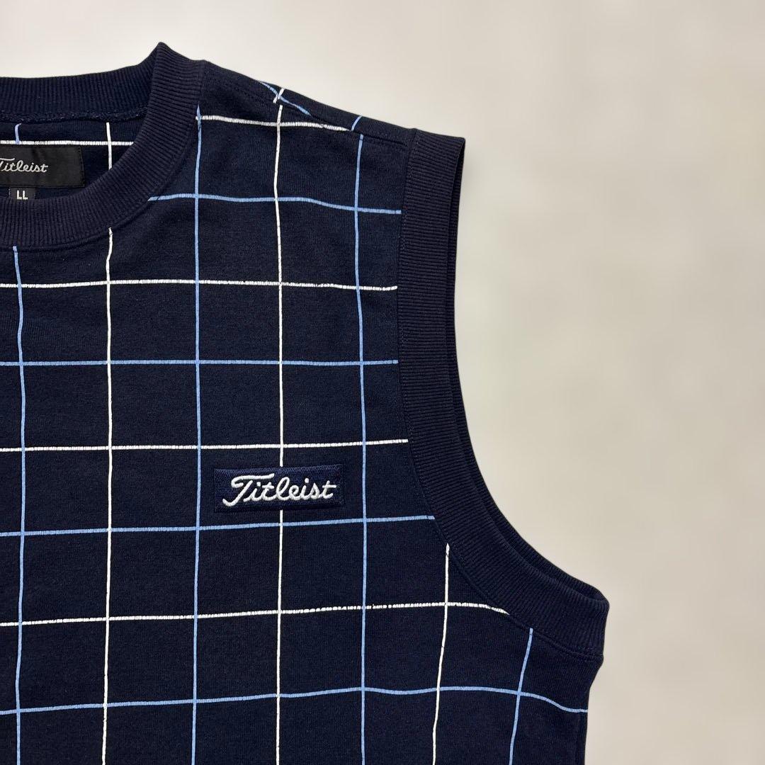 タイトリスト☆中厚手ストレッチ☆ネイビー☆ベスト【メンズ サイズLL