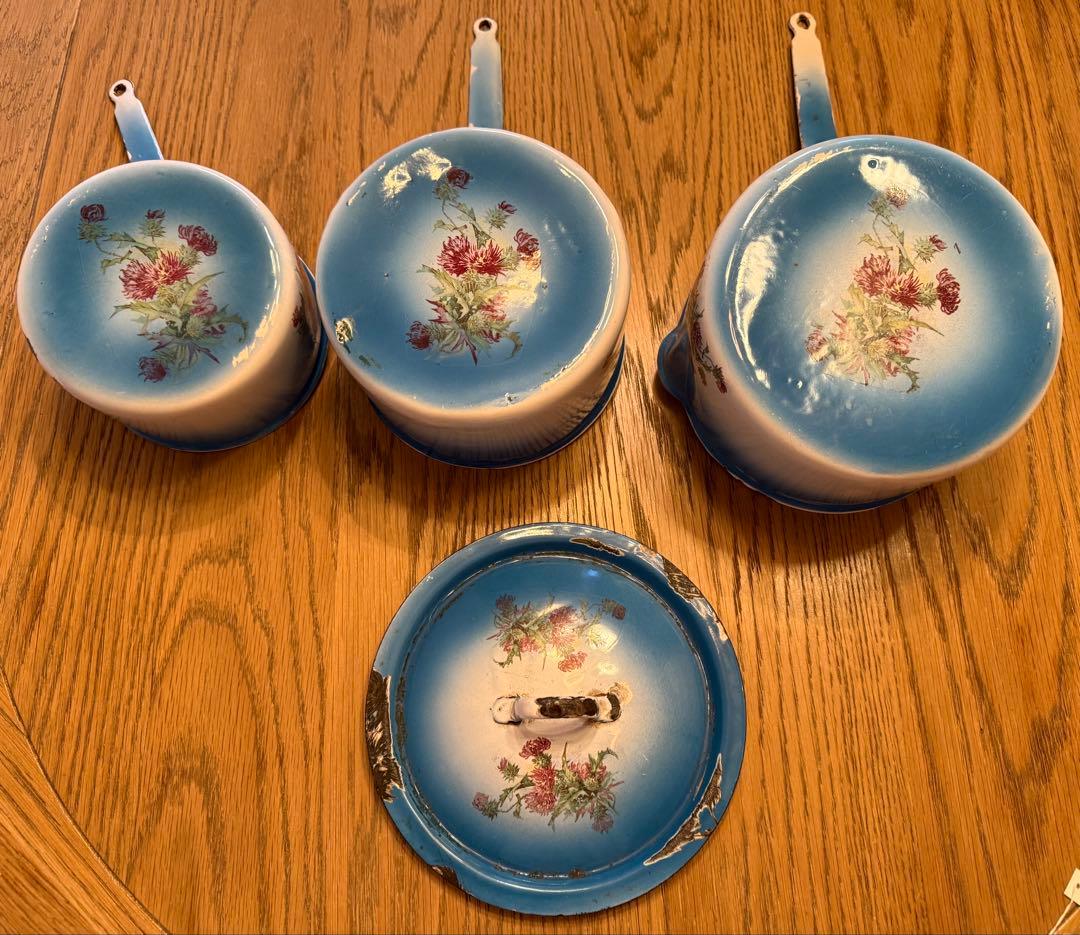 フランスアンティークホーローJapy社ウェディングセット片手鍋セット 2026年最新】japy ホーローの人気アイテム - メルカリ