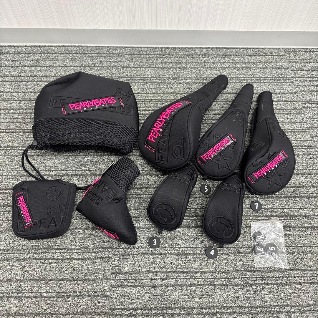 パーリーゲイツ キャディバッグ 12点セット ブラック×ピンク