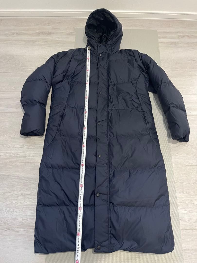 最終値下げ中1/18(日)まで出品デサントネイビーロングダウンジャケットフード付 中古・古着通販】DESCENTE (デサント) ダウンジャケット ネイビー