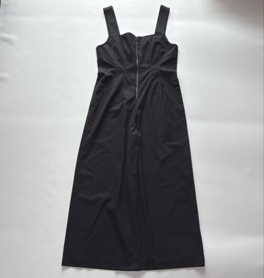 美品 LE PHIL ルフィル フロントジップ　サロペット　オールインワン LE PHIL(ル フィル)｜スキューバジャージーサロペット/ブラック の通販