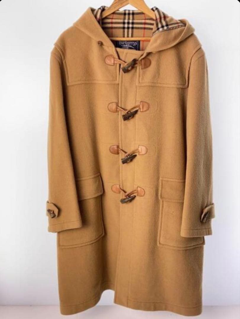 冬コート】BURBERRYS ノバチェック カシミヤ キャメル ダッフルコート