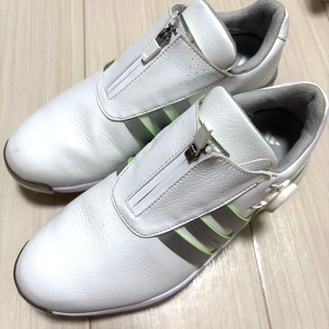 adidas GOOST ゴルフシューズ 女性用 ホワイト/グリーン adidas GOOST ゴルフシューズ 女性用 ホワイト/グリーン ホワイト