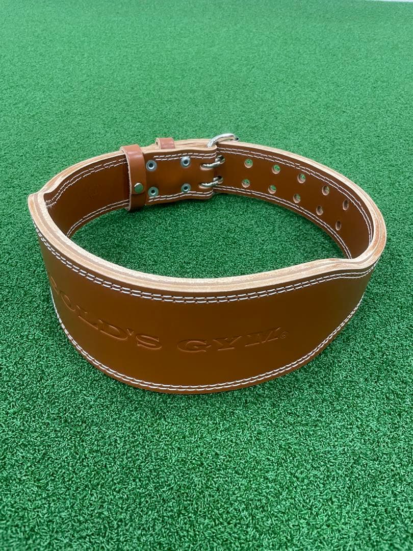 ゴールドジム(GOLD'S GYM) プロレザーベルト　Mサイズ プロレザーベルト GOLD'S GYM_G ゴードジムギア 筋トレ トレーニング