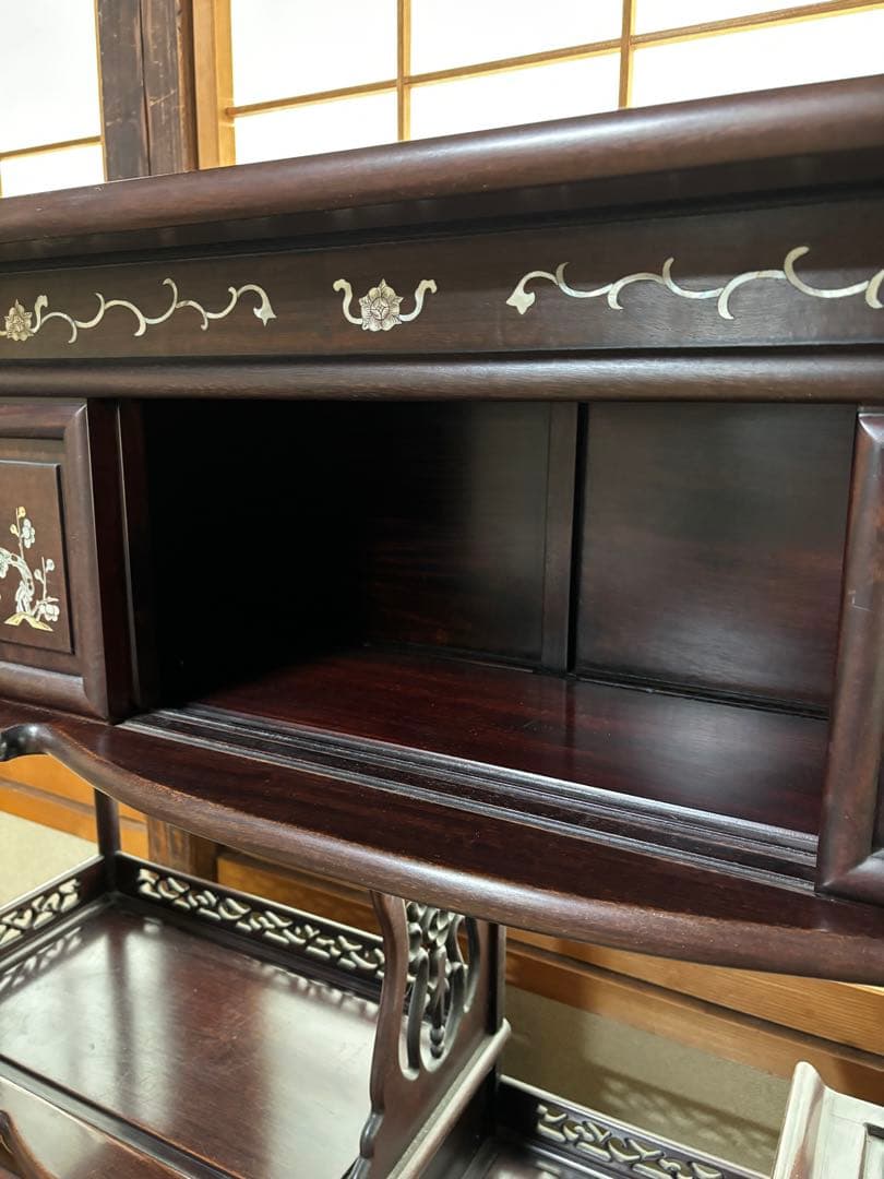 昭和レトロ 螺鈿細工 飾り棚