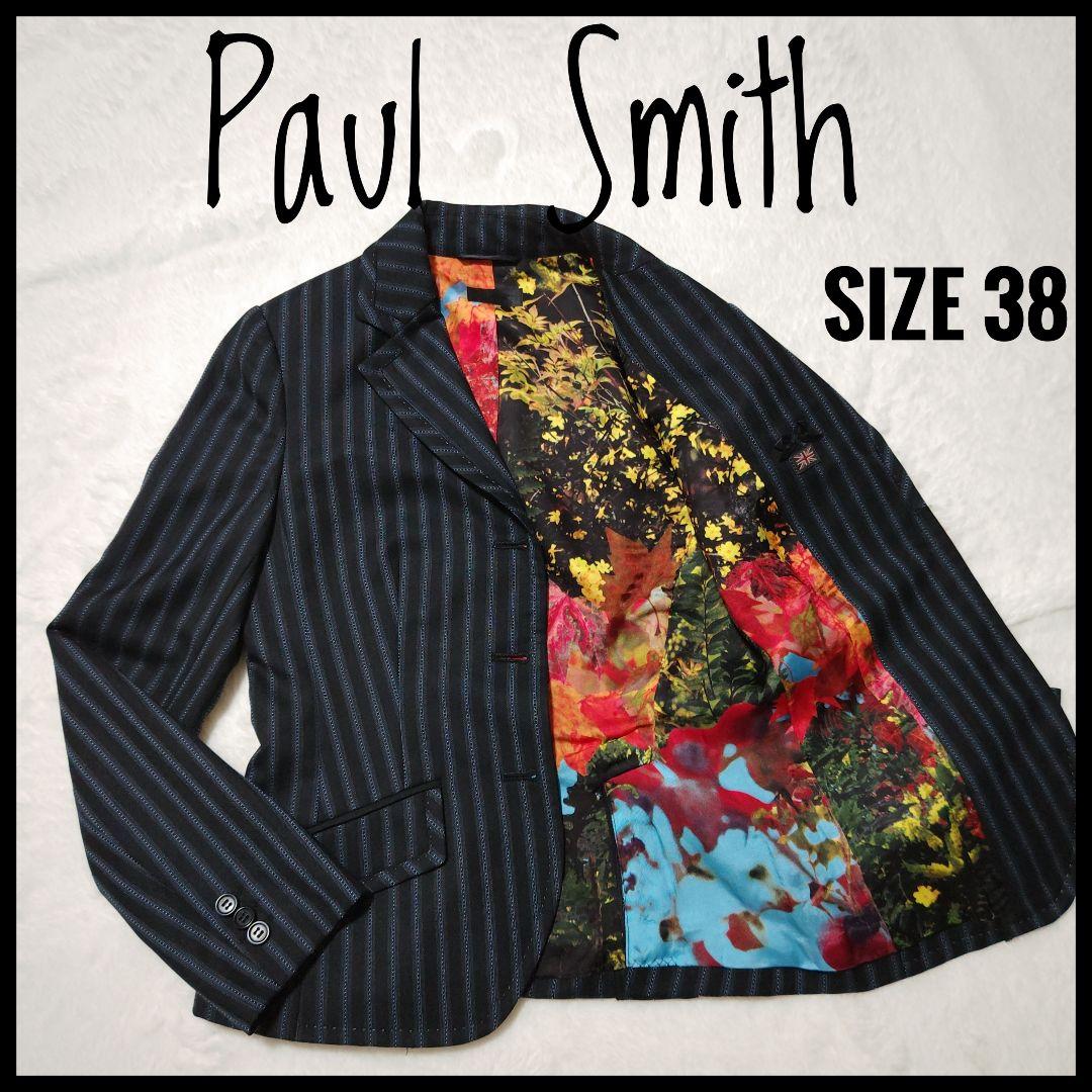 ポール・スミス Paul Smith 派手 花柄 ジャケット裏地 38 М 黒 - メルカリ