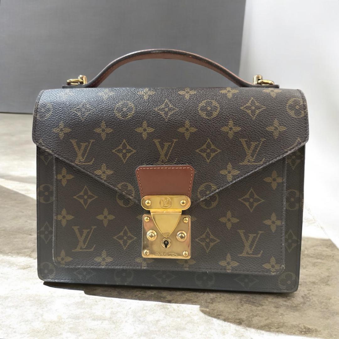 LOUIS VUITTON モンソー モノグラム ハンドバッグ 内ポケット劣化 LOUIS VUITTON モンソー モノグラム ハンドバッグ 内ポケット劣化