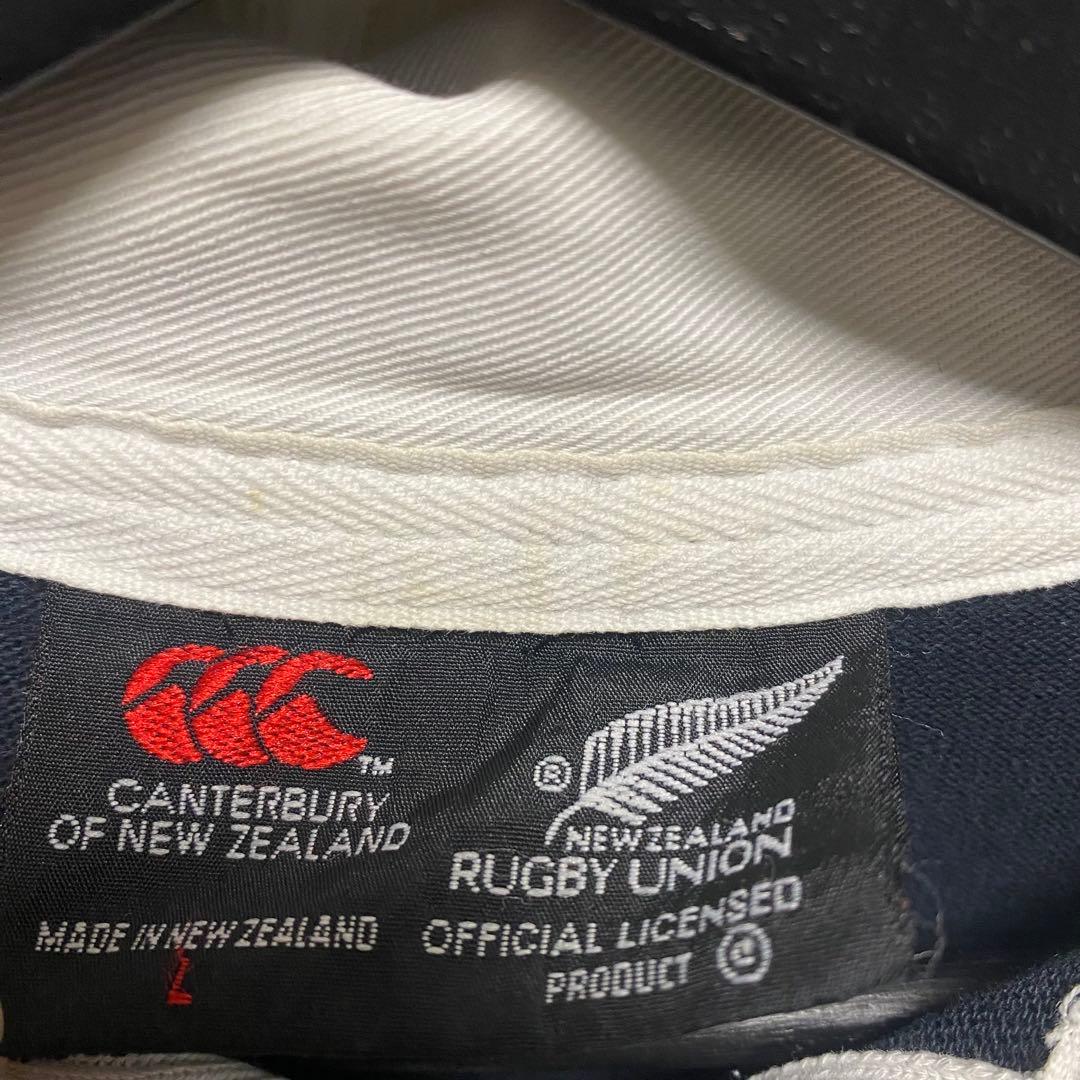 90's カンタベリー オールブラックス ラガーシャツ 長袖 ブラック L