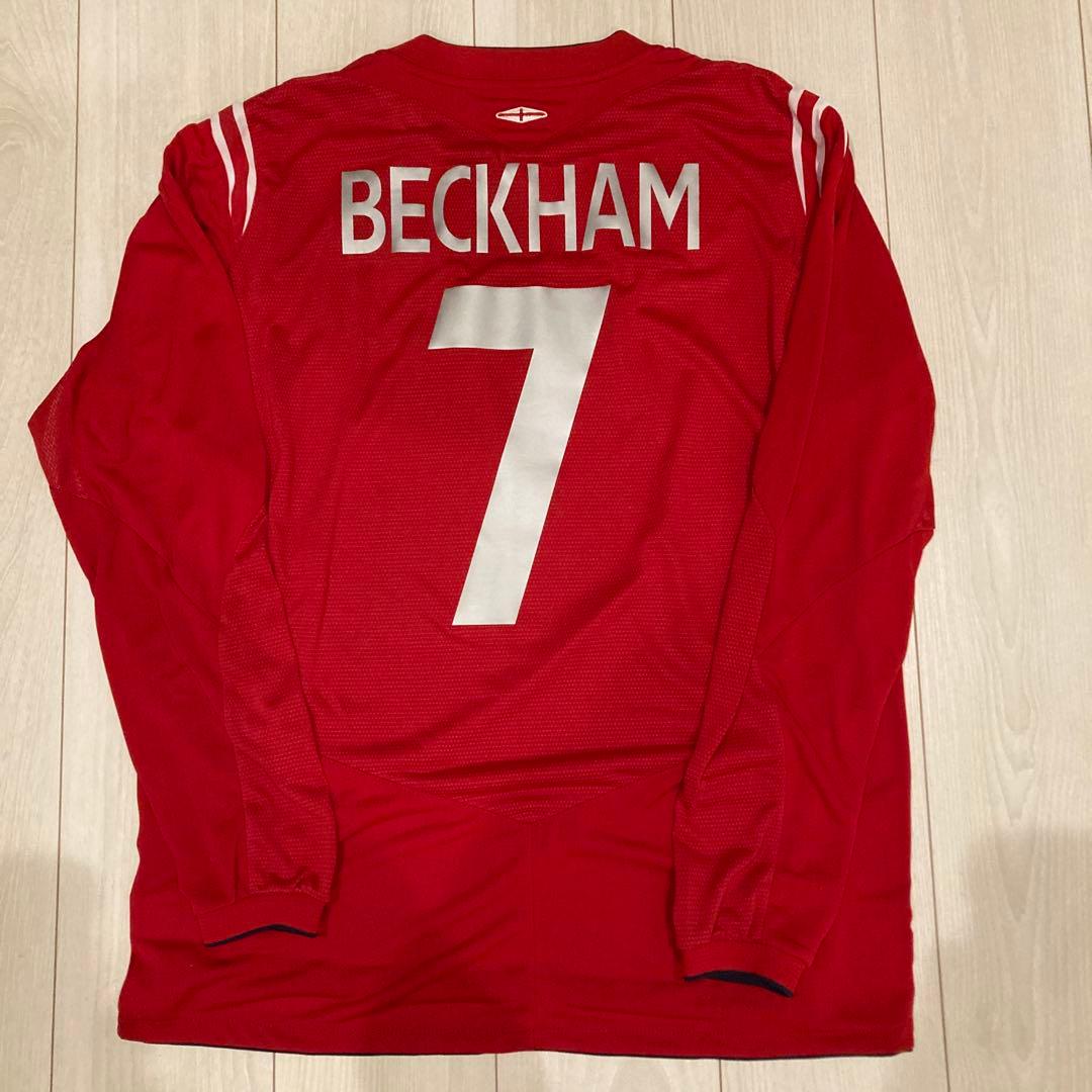 ベッカムネーム入り　イングランド代表アウェイユニフォーム長袖 ベッカムネーム入り イングランド代表アウェイユニフォーム ベッカム