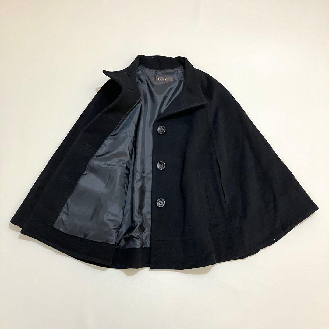 Mサイズ】Reflect リフレクト ウール アンゴラ ポンチョ ケープコート