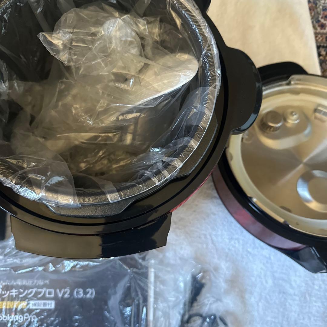 Cooking Pro 電気圧力鍋 3.2L 赤　レッド クッキングプロV2