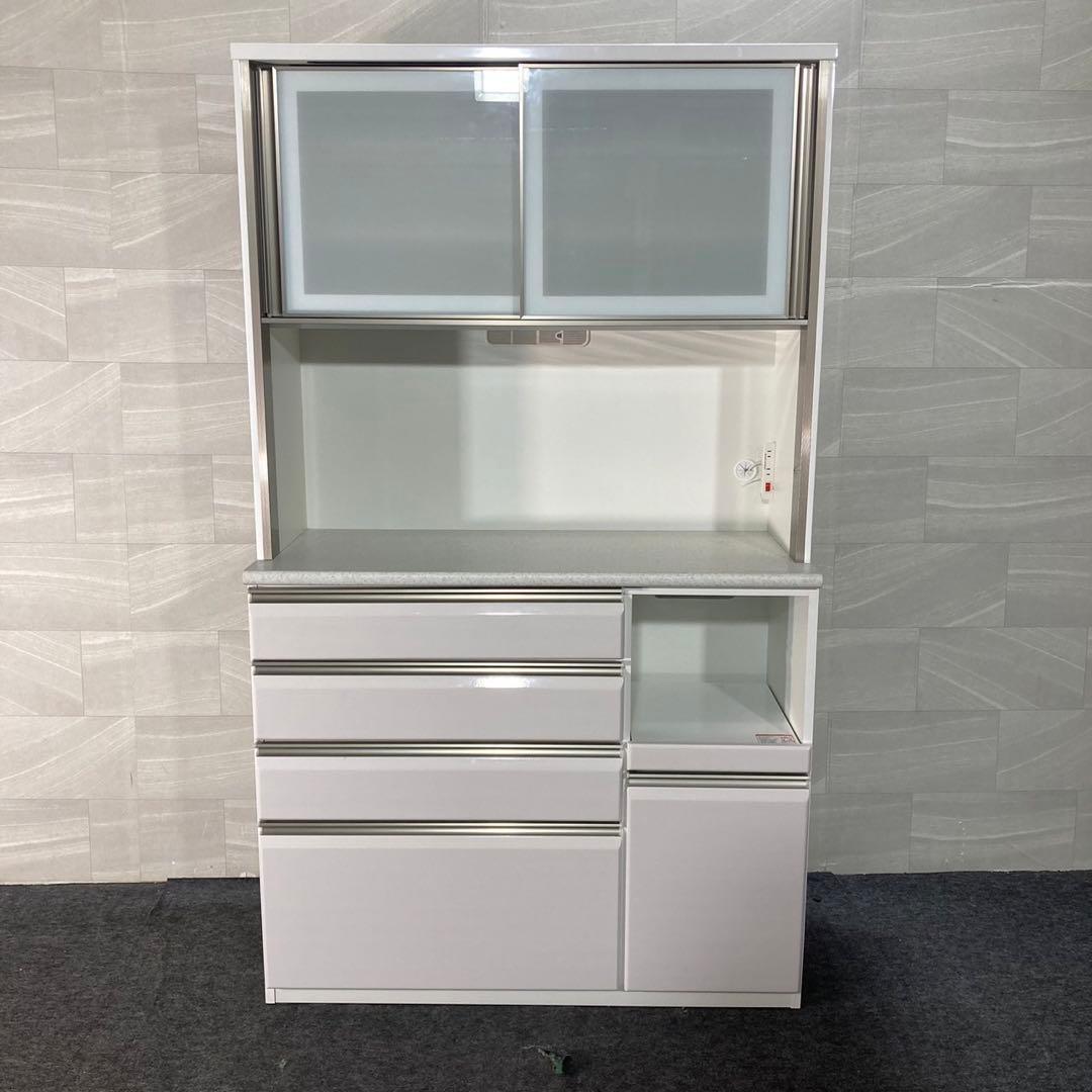 ニトリ 食器棚 幅120cm プラウド キッチンボード 完成品 白 d4062