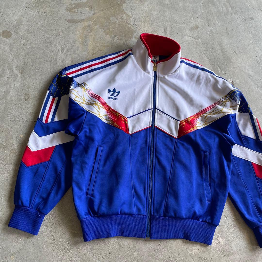 デサント製、レトロ感抜群◎】adidasトラックジャケット古着ジャージ
