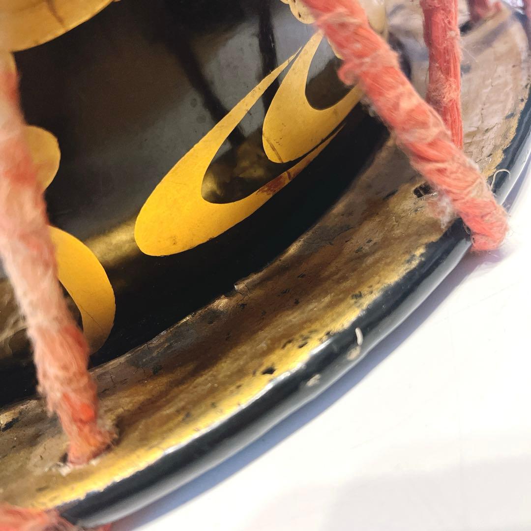 【希少】締め太鼓　蒔絵　和太鼓 34.5cm バチ付き　台座付属　和楽器　打楽器