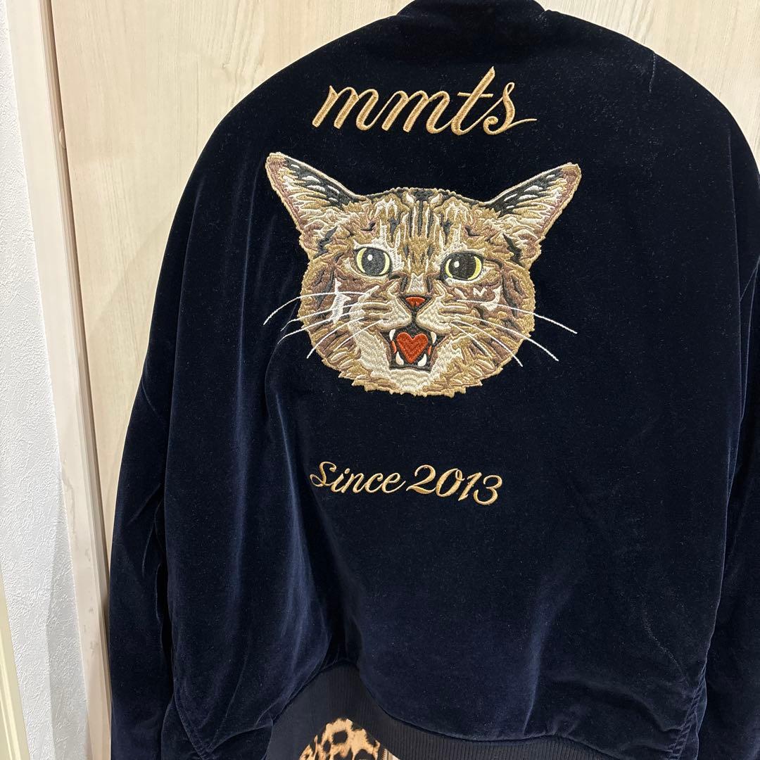 mmts NO CAT, NO LIFE スカジャン ネイビー L mmts NO CAT, NO LIFE スカジャン ネイビー L