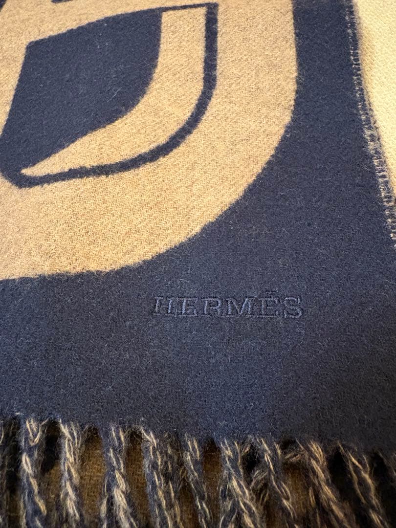 HERMES カシミヤマフラー《マイヨン》TGM 現行品