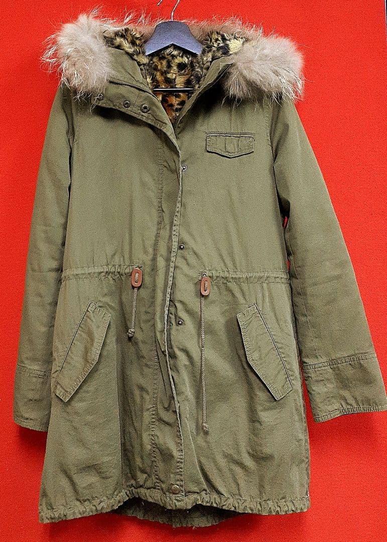 ロックンロールロカビリーパンク裏地豹柄レオパードファーm-51モッズ