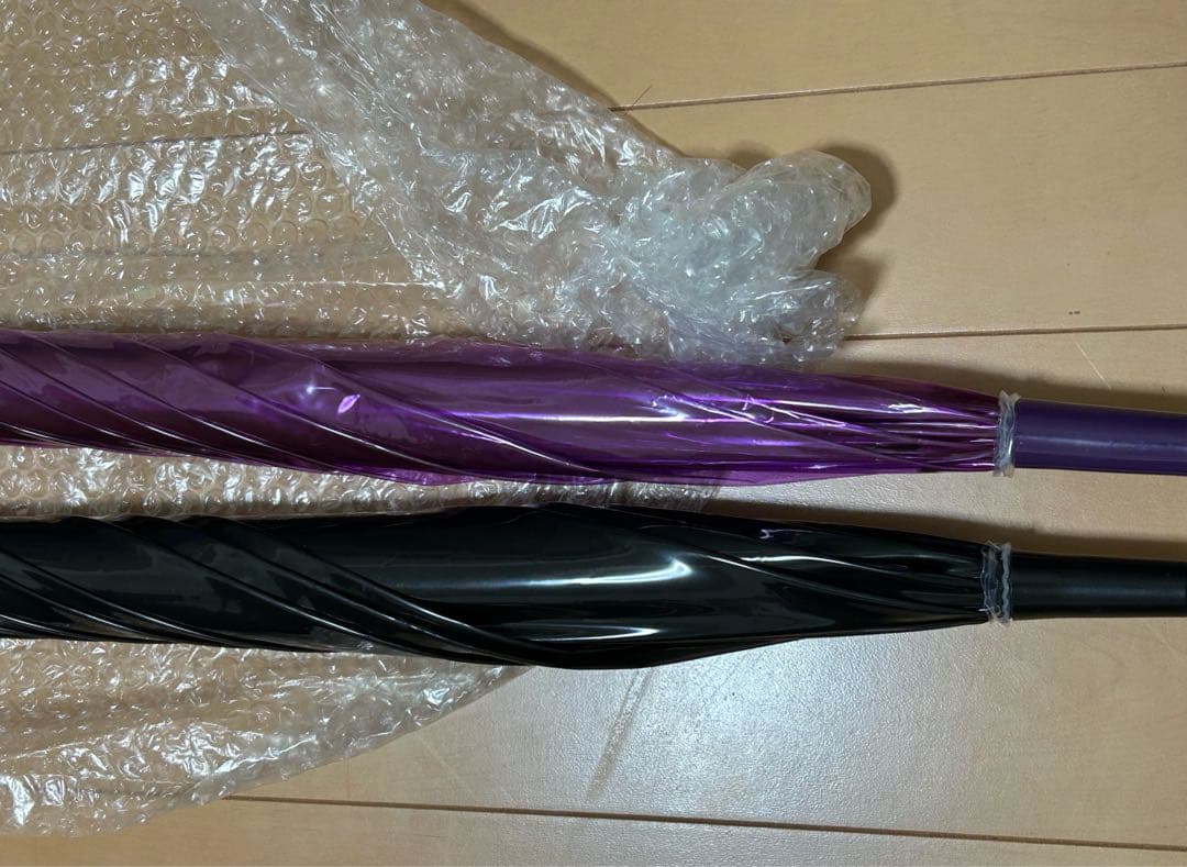 アンダーカバー ビニール傘 2本セット （ブラック、パープル）