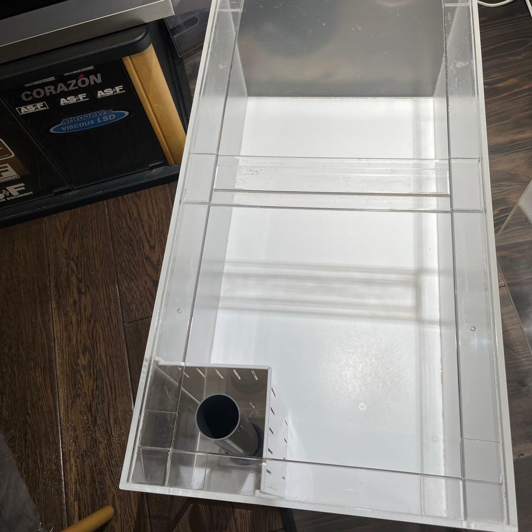 オーバーフロー水槽 アクリル製 透明リフジュウム水槽セット