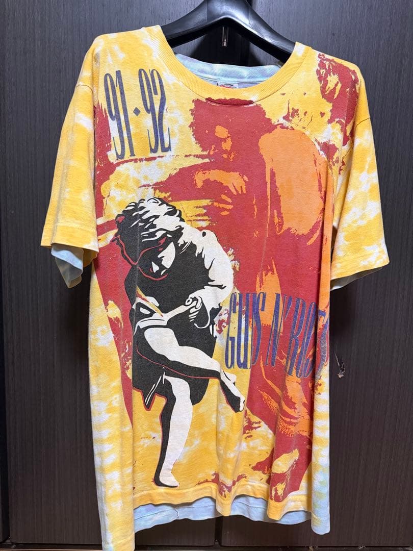 希少　90s ヴィンテージ Guns N' Roses ガンズ タイダイTシャツ GUNS N ROSES ガンズアンドローゼズ (デビュー 40周年 ) - Monochrome