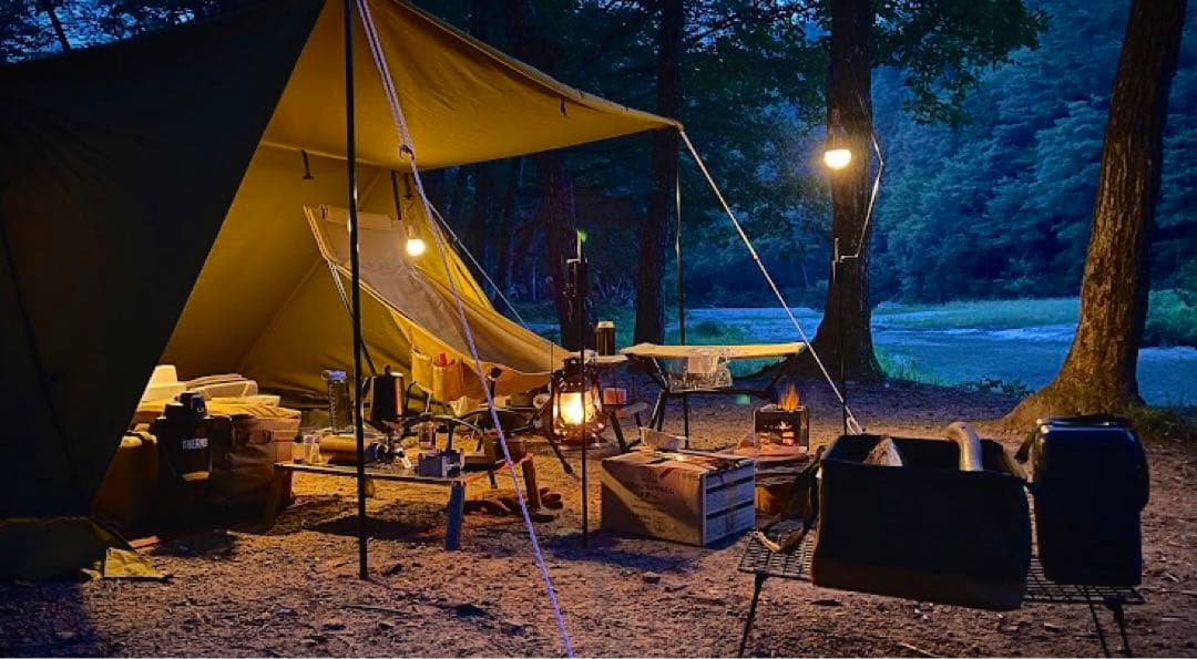 取説付き《バンドックソロベース仕様》二股フレーム＋棟ポール　らくらく設営快適空間