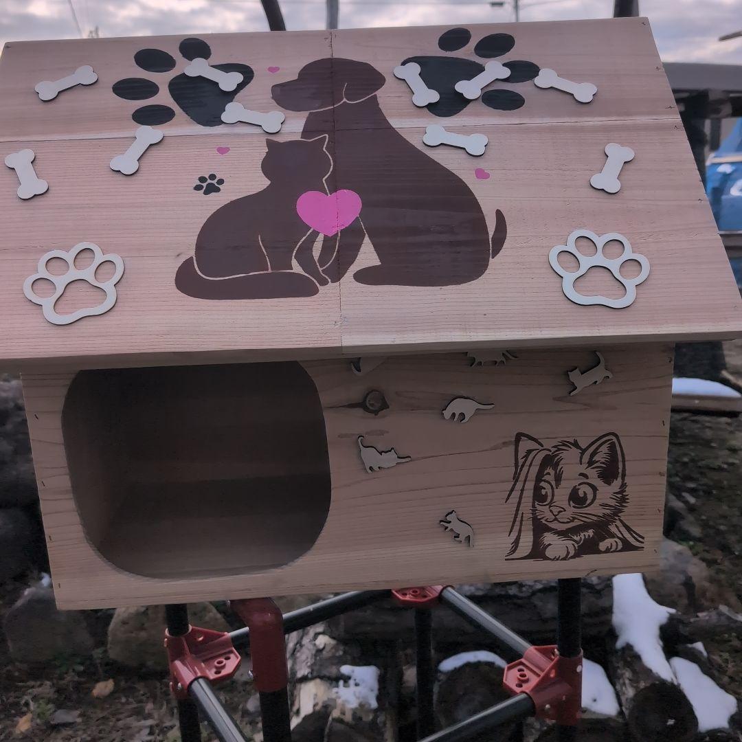 激安 りんご箱 愛猫愛犬ハウス 杉材 天然素材 1点物