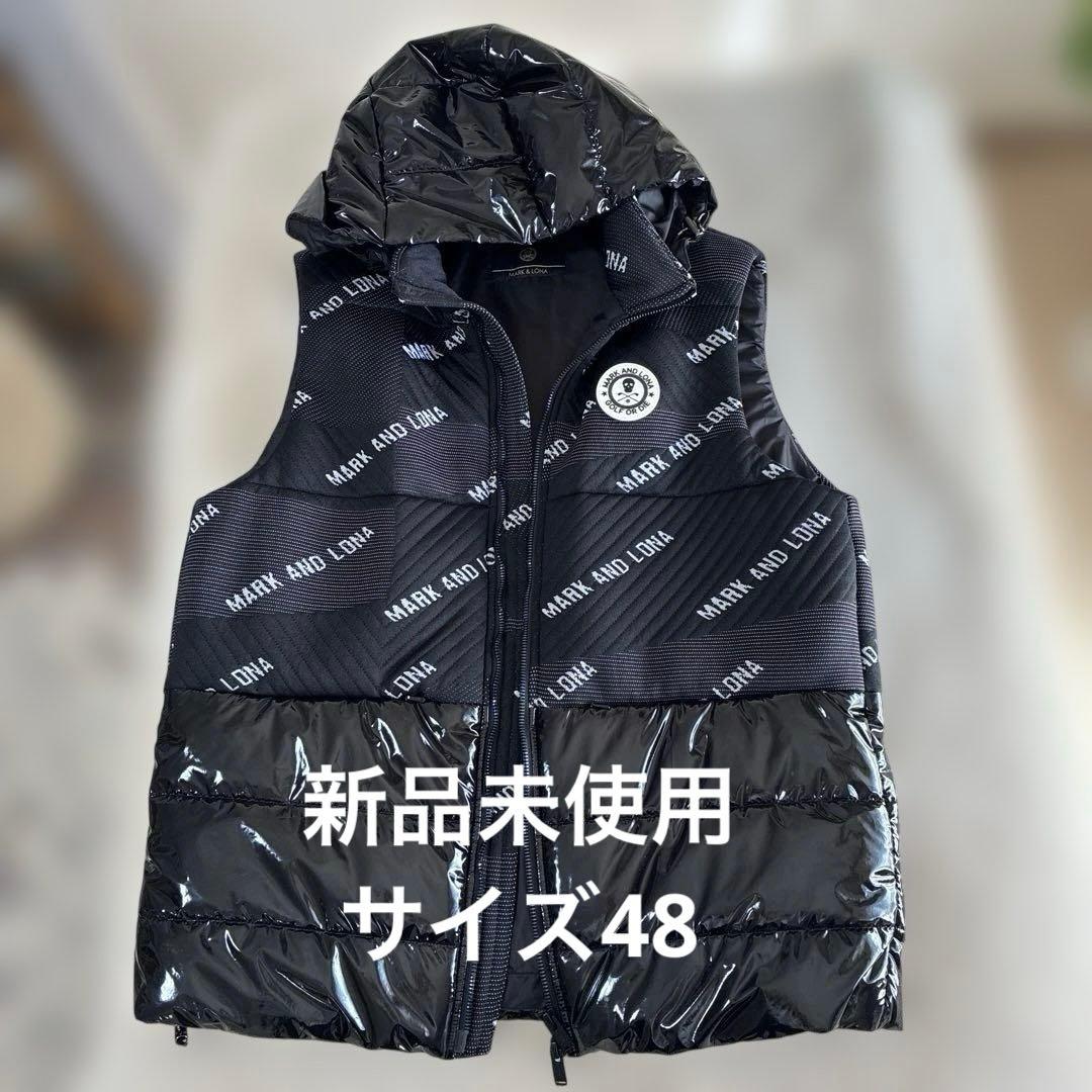 マークアンドロナ・ベスト マークアンドロナ ダブルジップダウンベスト（ダッグ）白 迷彩地模様