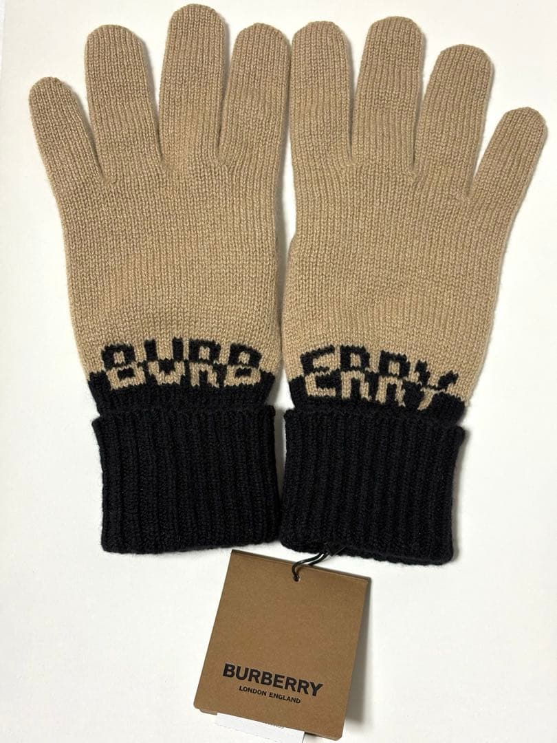 新品《 BURBERRY バーバリー 》カシミア グローブ M/L ベージュ